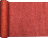 Santex Kerstdiner glitter tafelloper op rol - rood - 28 x 300 cm - polyester