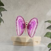 Agaat Vlinder Roze