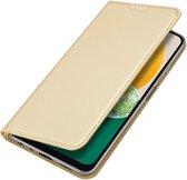Dux Ducis - Telefoon Hoesje geschikt voor de Samsung Galaxy A24 4G - Skin Pro Book Case - Goud