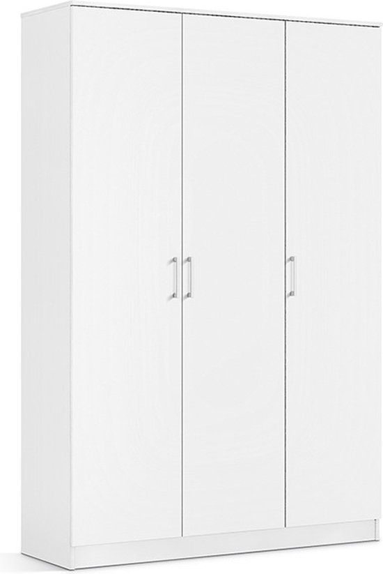 Interiax Kledingkast 'Amelie' 3 deuren Wit (180x120x54cm)