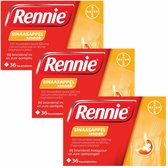 Rennie Sinaasappel Kauwtabletten - 3 x 36 tabletten