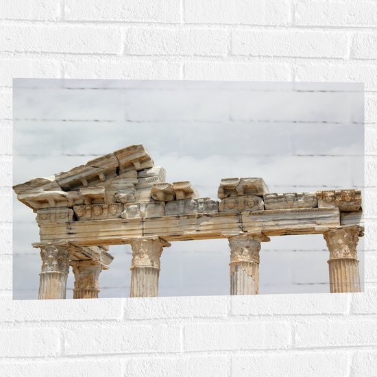Muursticker - Tempel van Apollon in Delphi, Turkije - 75x50 cm Foto op Muursticker