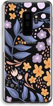 Case Company® - Hoesje geschikt voor Samsung Galaxy S9 Plus hoesje - Flowers with blue leaves - Soft Cover Telefoonhoesje - Bescherming aan alle Kanten en Schermrand