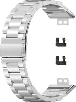 Cazy / Bandje geschikt voor Huawei Watch Fit - Metalen Watchband - Zilver