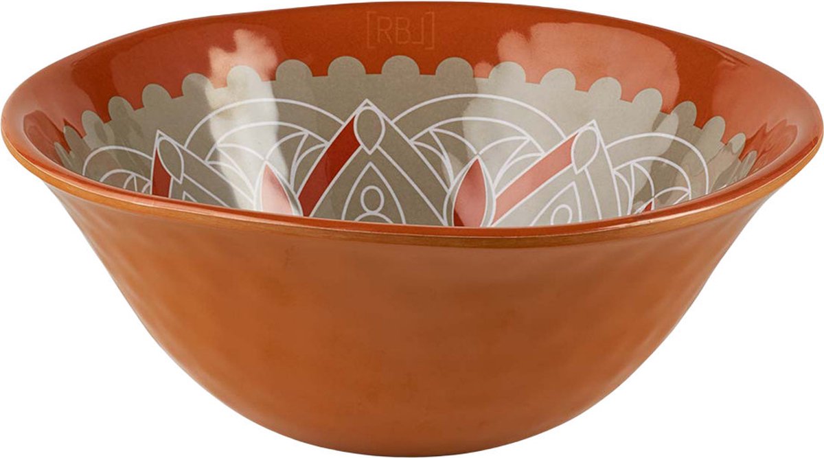 Rebel outdoor melamine schaal 28 cm oranje