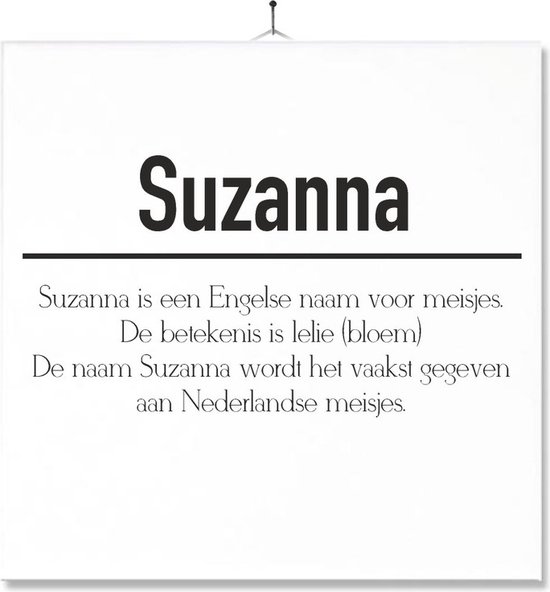 Tegel Met Opdruk Betekenis Kado Cadeau Met Naam Suzanna bol