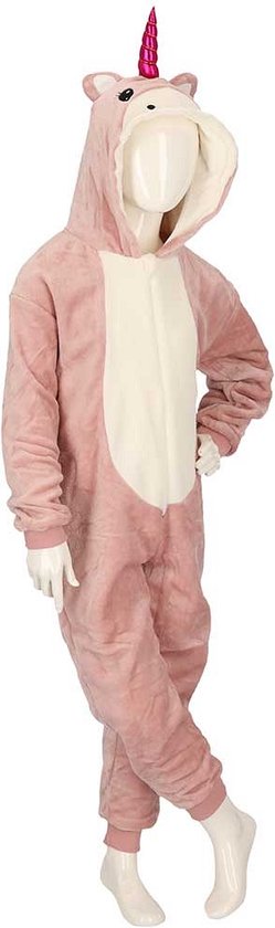 Apollo - Kinder Onesie - Unicorn - Maat 92/104 - Roze - Onesie Jongens - Onesie Meisjes - Dieren Onesie - Pupil