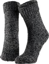 Chaussettes pour femmes en laine avec antidérapant noir foncé 39/42