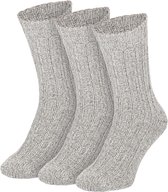 Apollo - Noorse wollen werksokken - Grijs - Maat 43/46 - Werksokken heren - Warme wollen sokken - Werksokken heren 43 46 - Naadloze sokken