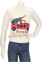 Apollo - Kersttrui dames - Multi Beige - Maat XL - Driving Home for Christmas - Kersttruien - Kerst - Foute kersttrui