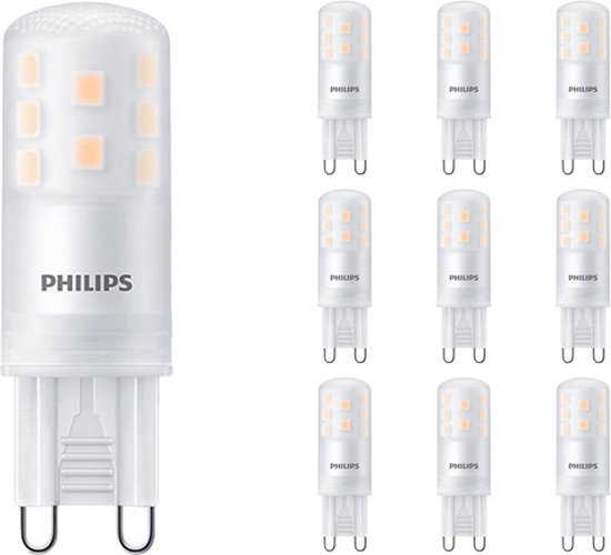 Voordeelpak 10x Philips CorePro LEDcapsule G9 2.6W 827 300lm | Dimbaar - Zeer Warm Wit - Vervangt 25W