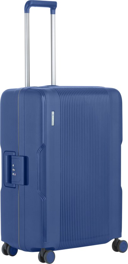 CarryOn Protector Luxe Reiskoffer 66cm - Middenmaat koffer 67 Ltr met TSA-klikslot en OKOBAN - Ultrasterk - Blauw