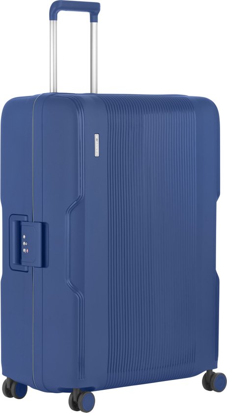 CarryOn Protector Luxe Grote Reiskoffer 77cm - Koffer 105Ltr met TSA-klikslot - Ultrasterk - Blauw
