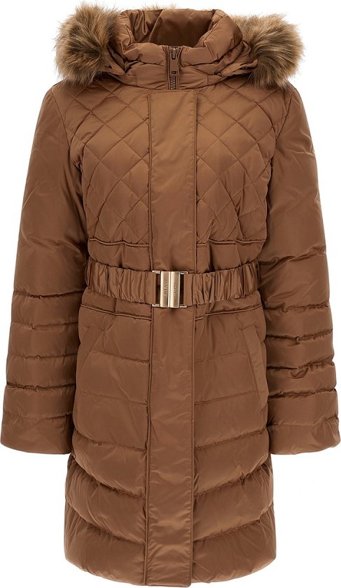 Guess Lolie Down Jacket Dames Bruin - Maat: S