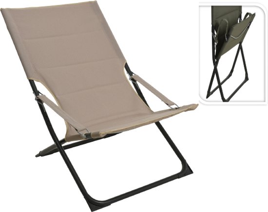 Outsunny opvouwbare ligstoel voor strand en tuin, verstelbare