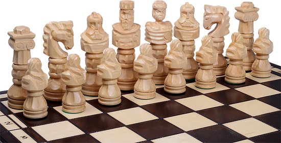 Afbeelding van het spel Gladiator schaakset - Opklapbaar Decoratieve Schaakbord met Schaakstukken - Koning 150mm - Schaakbord 600x300