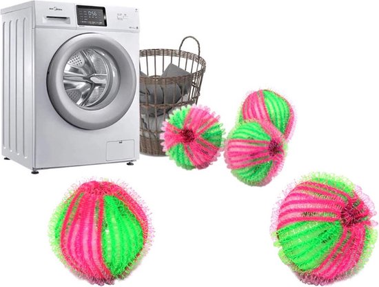 Boule filtre Attrape-poils et anti-peluche pour machine à laver le linge