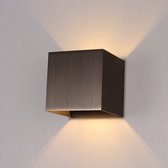 HELDR!  - Wandlamp Kubus - Brons - 12x12x12cm - G9 - IP20 - Dimbaar > wandlamp binnen | wandlamp brons | wandlamp woonkamer | wandlamp hal | sfeer lamp