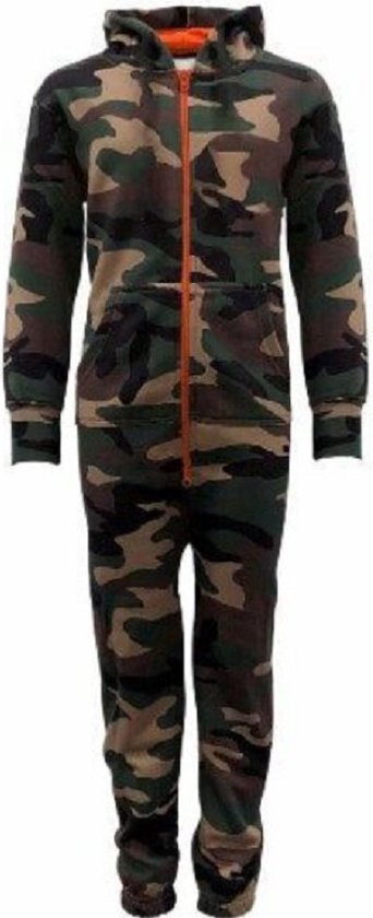 Camouflage onesie - maat 134/140 - Legerprint huispak