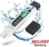 Ecoworks - Compteur numérique TDS / EC - Mesure également la température - Incl. Batterie - Testeur d'eau - Pour piscine, aquarium, eau potable, etc.