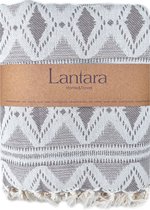 Lantara Boho - Grand foulard Sprei - Taupe - 160x250cm - Katoen