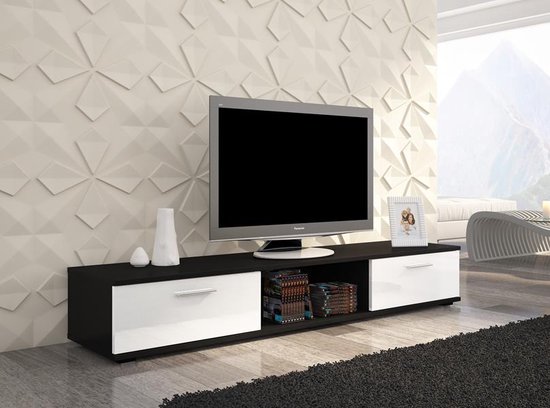 TV meubel - Sella - Wit mat + - 175x23x38