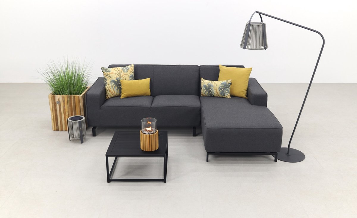 Boavista/Toronto loungebank chaise longue - Sooty - 3-delig - links