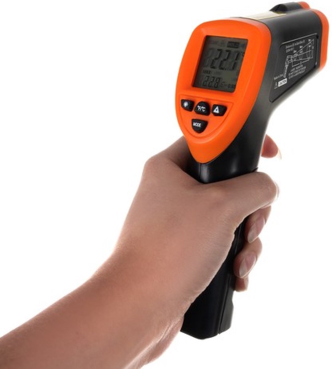 Thermomètre laser pour four à pizza ou BBQ - Compteur de chaleur infrarouge  jusqu'à