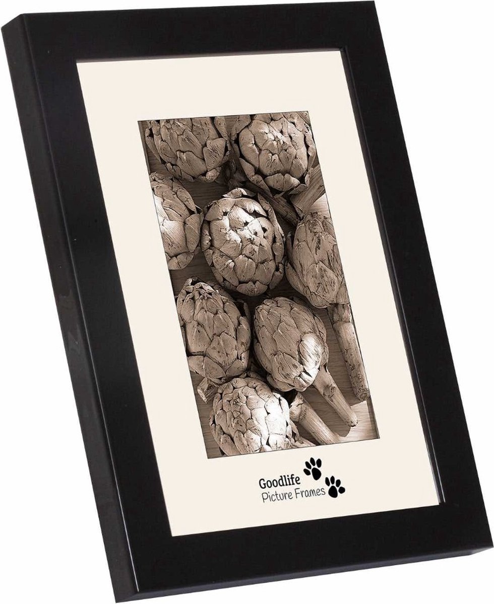 Houten Fotolijst Piano Zwart Hoogglans-40x60