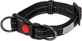 Rukka Pets Solid Collar - Lichtgewicht halsband voor honden - Gewatteerd met Neopreen - Met Veiligheidsslot - Zwart of Turquoise - Maat XS/S/M/L - Kleur: Zwart, Maat: Large