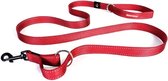 EzyDog Vario 4 Honden Riem - Looplijn voor Hond - 2.5cm - Rood