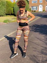 Pfeka Afrikaanse Prints dames high waist dieren print leggings yoga pants MAAT 3XL