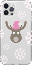 Hoesjes Atelier Kerst Collectie Transparant Rendier Dasher voor IPhone 12Pro Max