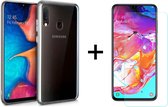 samsung a10s hoesje - Samsung galaxy A10S hoesje case siliconen transparant hoesjes hoes cover - hoesje samsung a10s - 1x samsung a10s screenprotector screen protector