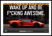 Luxe Motivatie poster Lamborghini Aventador | Luxury Motivation poster | Millionaire Mindset |