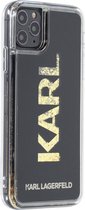 Goud hoesje van Karl Lagerfeld - Backcover - Glitter - iPhone 11 Pro Max - Karl - KLHCN65KAGBK
