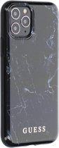 Guess Marble Design TPU Backcover - Zwart - voor iPhone 11 Pro