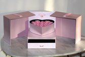 Flowerbox met Zeep Rozen - Giftbox - Valentijn - Moederdag - Roze Box met Roze Zeep Rozen