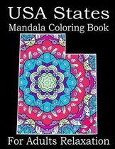 USA States Mandala Coloring Book For Adults Relaxation
