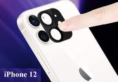 Xssive Screenprotector - Tempered Glass Camera Lens bescherming voor Apple iPhone 12 (6.1) - Zwart