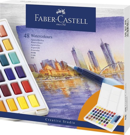 Faber-Castell aquarelverfset in een doos
