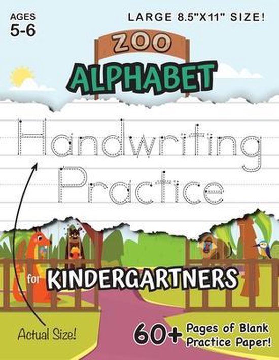 Zoo Alphabet Handwriting Practice for Kindergartners (Large  ... - cover