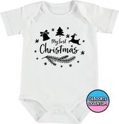 RompertjesBaby - My first Christmas - maat 86/92 - korte mouwen - baby - baby kleding jongens - baby kleding meisje - rompertjes baby - rompertjes baby met tekst - kraamcadeau meis