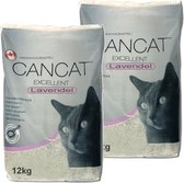 Cancat Excellent Kattenbakvulling Klontvormend Lavendel 2x12 kg