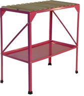 Oppottafel metaal 77 x 40 x 77 cm fuchsia tuinwerktafel - Kweektafel - Plantentafel - Tuinwerktafel