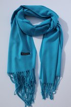 Kasjmier sjaal - koudebeschermingsstola - lichtblauw