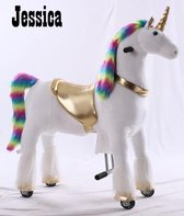 Kids-Horse Rijdend Speelgoed Unicorn - Jessica TB-2020M - Regenboog