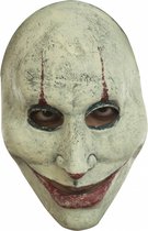 Partychimp Hoofdmasker Griezelclown Latex Wit One-size