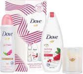 Dove Women Go Fresh Granaatappel Geschenkset – Deospray & Douchegel & Geurkaars