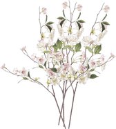 Bloesemtak kunsttak perzikbloesem roze wit 4 stuks - lentebloesem kunstbloemen zijdebloemen bloesemtakken